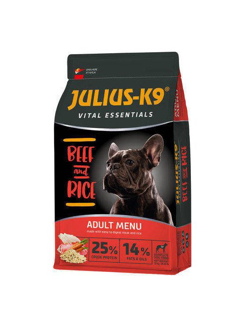 JULIUS K-9 12kg Adult Vital Essentials (marha,rizs) száraztáp - felnőtt kutyák részére