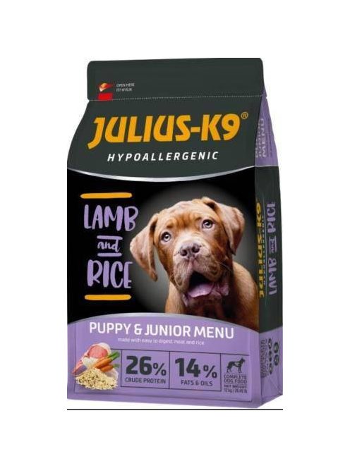 Julius K9 Hypoallergenic Lamb and Rice Puppy&Junior (bárány,rizs) száraztáp - Kölyök és fiatal kutyák részére (3kg)