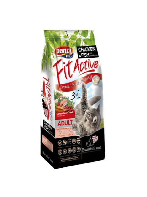 Panzi FitActive Sensitive Adult (baromfi,hal) száraztáp - Felnőtt macskák részére (10kg)