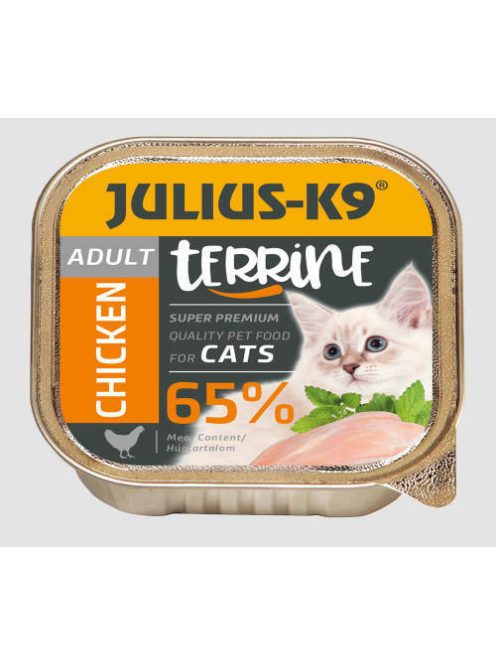 Julius-K9 Cat Terrine Adult Chicken CRT - nedveseledel (csirke) felnőtt macskák részére (16*100g)