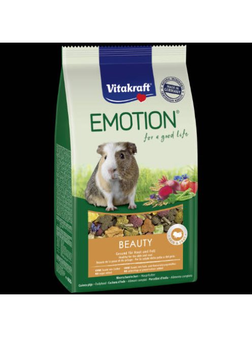Vitakraft Emotion Beautiy All Ages Cavia  - Teljes értékű eledel (egészséges bőr,szőr) tengerimalacok részére (600g)