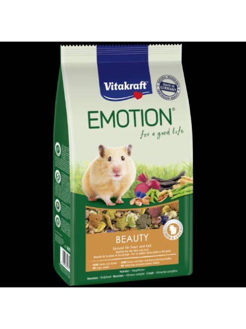 Vitakraft Emotion Beautiy All Ages Hamster - Teljes értékű eledel (egészséges bőr,szőr) hörcsögök részére (600g)