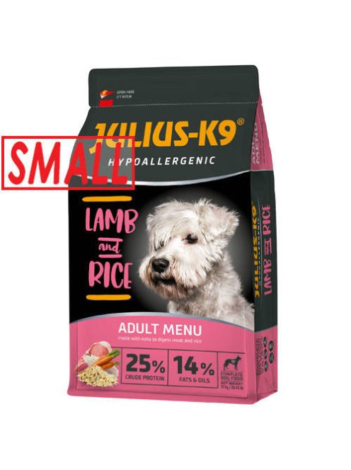 JULIUS K-9 12kg  Adult Hypoallergenic (bárány,rizs) SMALL száraztáp - Ételallergiás felnőtt kutyák részére