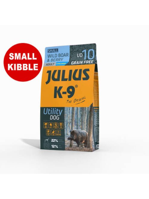 Julius K-9 10kg UD10S Utility Dog Hypoallergenic Wild boar,berry Adult SMALL (Vaddisznó,áfonya) száraztáp - Kistestű felnőtt kutyák részére