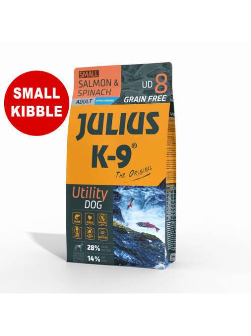 JULIUS K-9 3kg Utility Dog Hypoallergenic Salmon,spinach Adult Small (lazac,spenót) száraztáp - Felnőtt kutyák részére (3kg)