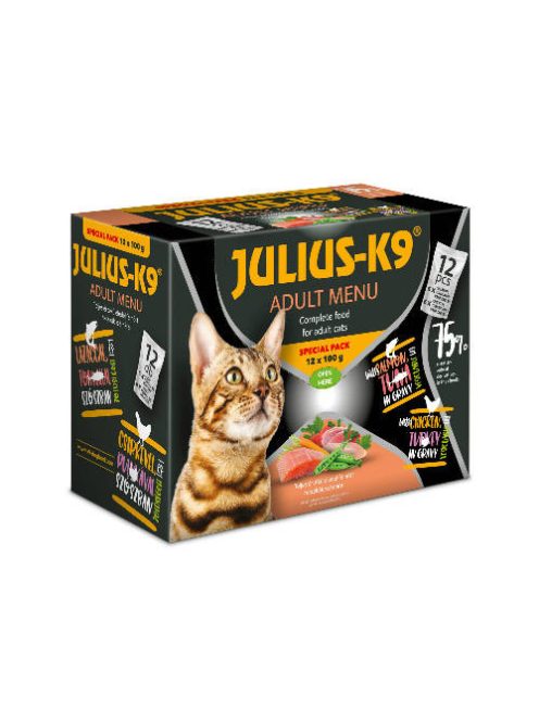 Julius-K9 Adult Menu Special Pack (lazac-tonhal, csirke-pulyka szószban) macskák részére (12x100g)