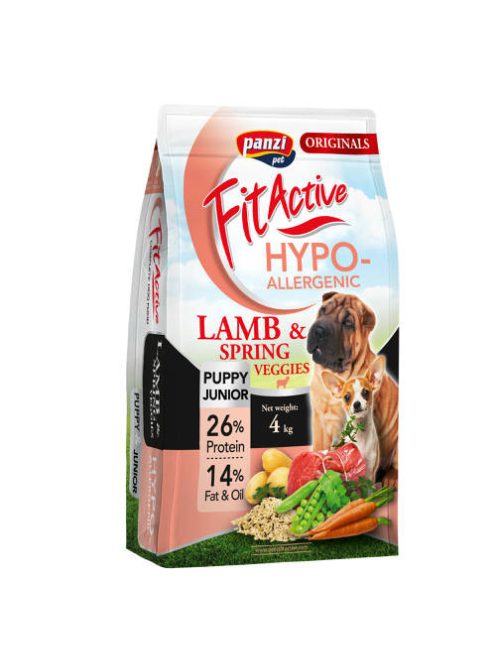FitActive ORIGINALS 4kg PUPPY&JUNIOR HYPOALLERGENIC Lamb&Spring Veggies