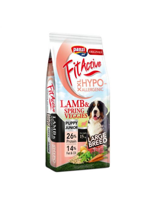 FitActive ORIGINALS 15kg PUPPY&JUNIOR LARGE BREED HYPOALLERGENIC Lamb&Spring Veggies