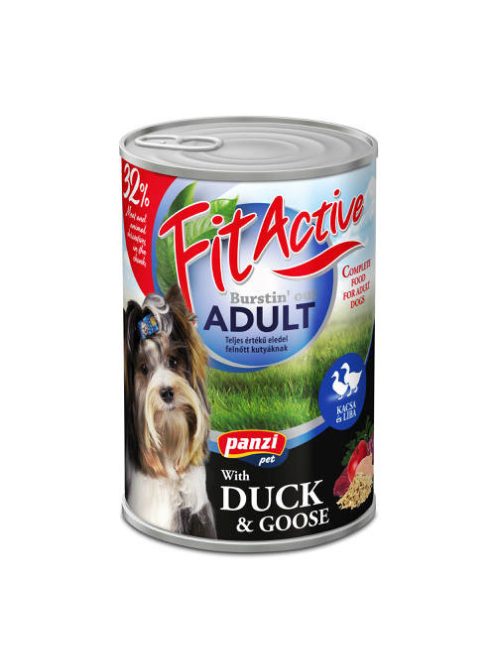 FitActive konzerv Adult - nedveseledel (kacsa-liba) felnőtt kutyák részére (1240g)