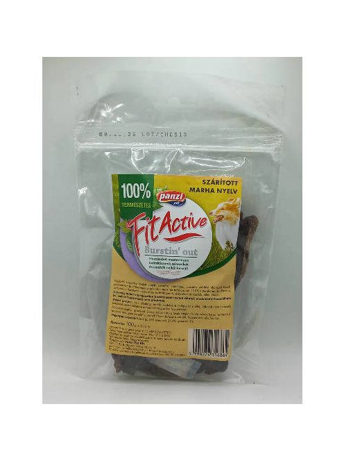 FitActive snack - jutalomfalat (szárított marhanyelv) CRT kutyák részére (10*100g)