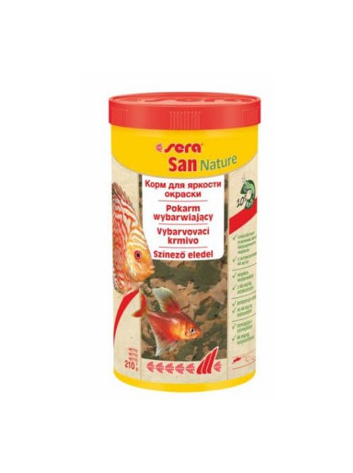 Sera San nature (színélénkítő) - lemezes táplálék díszhalak számára (1000ml)