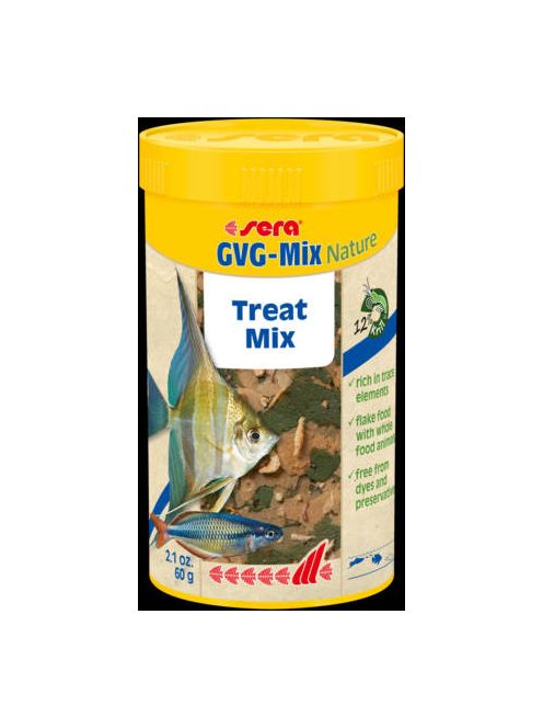 Sera Nature GVG-Mix - lemezes,-daphnia,féreg-mix táplálék díszhalak számára (100ml/22g)