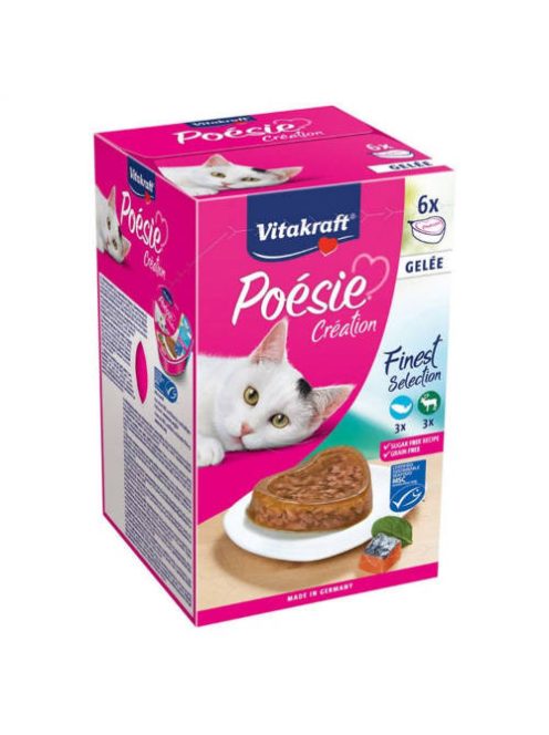 Vitakraft Poésie Création Finest Selecttion Gelée - nedveseledel (lazac,vad) macskák részére (6x85g)