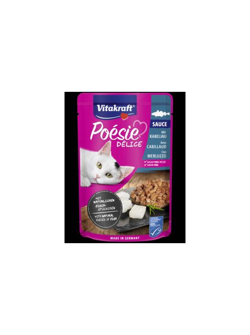 Vitakraft Poésie Déli Sauce - nedvestáp (fekete tőkehal) macskák részére (85g)