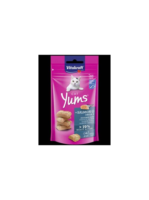 Vitakraft Cat Yums Snack - puha jutalomfalat (lazaccal) macskák részére (40g)