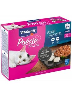   Vitakraft Poésie Délice Sauce Fish Selection - nedvestáp (halas) macskák részére (6x85g)