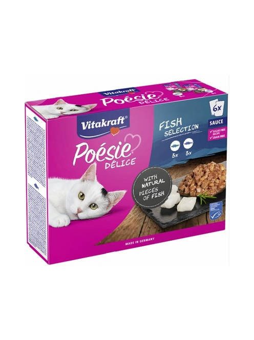 Vitakraft Poésie Mousse alutálkás - nedveseledel (hal) macskák részére (6x85g)