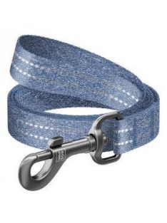   WAUDOG Re-cotton, Reflective Dog Leash (M) - póráz, újrahasznosított pamutból (kék, fényvisszaverő csíkkal) kutyák részére (20mm/150cm)