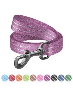   WAUDOG Re-cotton, Reflective Dog Leash (M) - póráz, újrahasznosított pamutból (lila, fényvisszaverő csíkkal) kutyák részére (20mm/150cm)