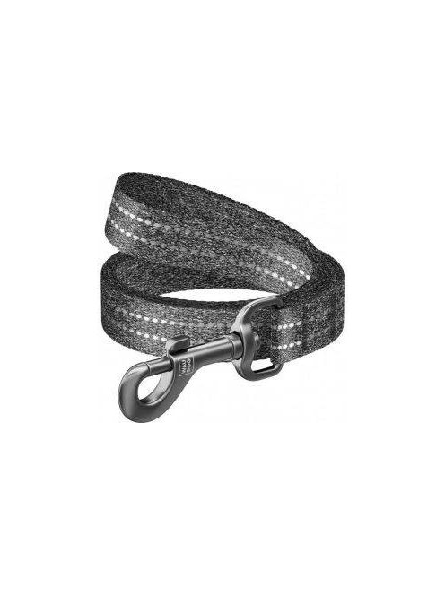 WAUDOG Re-cotton, Reflective Dog Leash (XXL) - póráz, újrahasznosított pamutból (szürke, fényvisszaverő csíkkal) kutyák részére (25mm/150cm)