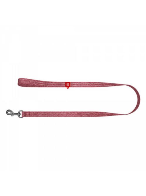 WAUDOG Re-cotton, Reflective Dog Leash (XXL) - póráz, újrahasznosított pamutból (piros, fényvisszaverő csíkkal) kutyák részére (25mm/150cm)