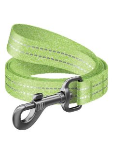  WAUDOG Re-cotton, Reflective Dog Leash (L-XXL) - póráz, újrahasznosított pamutból (világoszöld, fényvisszaverő csíkkal) kutyák részére (25mm/150cm)
