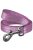 WAUDOG Re-cotton, Reflective Dog Leash (L-XXL) - póráz, újrahasznosított pamutból (lila, fényvisszaverő csíkkal) kutyák részére (25mm/150cm)