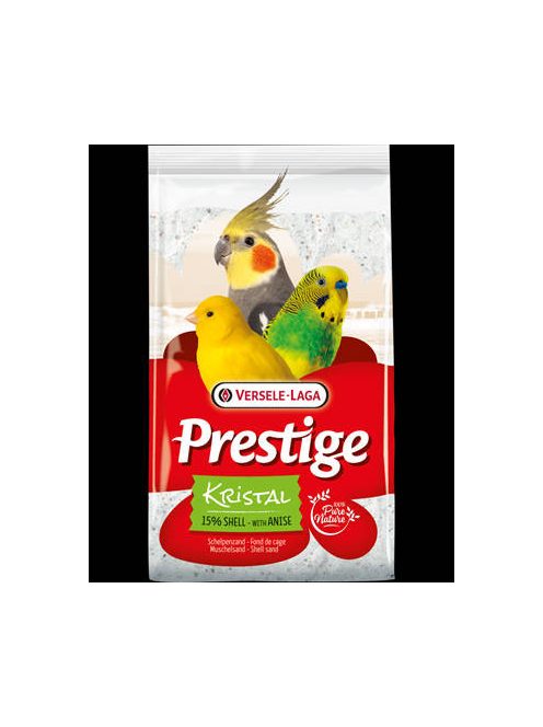 Versele-Laga Prestige Shell Sand Kristal - madárhomok (fehér, kagylóhéjjal és ánizsmaggal) díszmadarak részére (5kg)