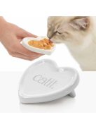 Catit Creamy - kináló, szívecske formájú kerámia tál macskák részére