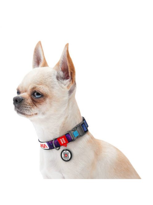 WAUDOG collar NASA21 - nyakörv (QR kódos, NASA21 dizájn, müa.csatt) kutyák részére (23-35cm/15mm) S
