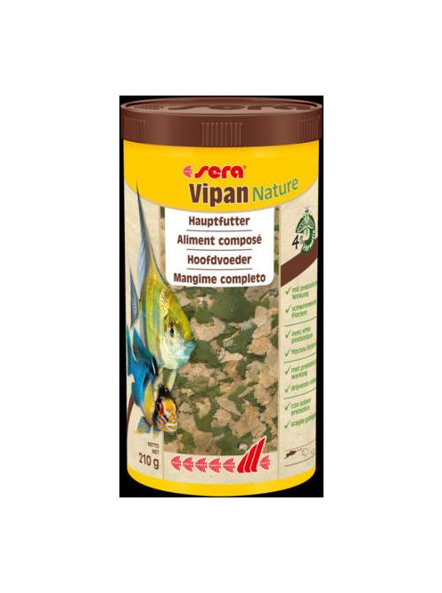 Sera Vipan Nature - lemezes táplálék díszhalak számára (1000ml/210g)