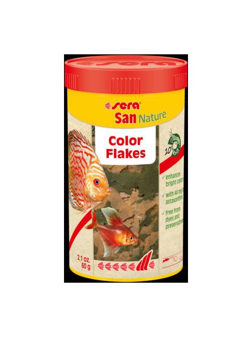 Sera Nature San - (színélinkítő) - lemezes táplálék díszhalak számára (250ml/60g)