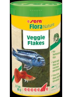   Sera Flora nature (növényi) - lemezes táplálék növényevő díszhalak számára (250ml/60g)