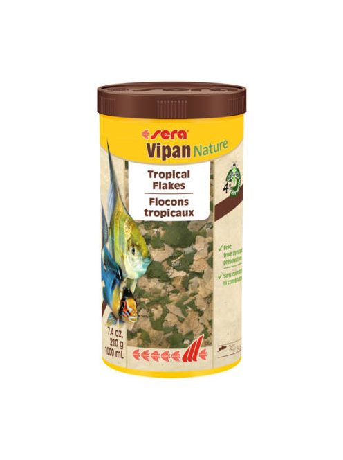 Sera Nature Vipan XL - lemezes táplálék díszhalak számára (1000ml)