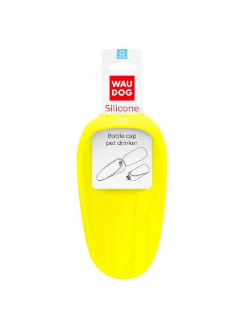 WAUDOG Silicone Bottle cup pet drinker - itató tál PET palackra (sárga) kutyák részére 16,5x9cm