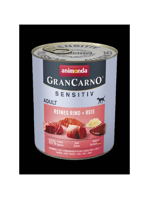 Animonda GranCarno Adult (sensitive) konzerv - Felnőtt kutyák részére, színmarha+rizs (800g)