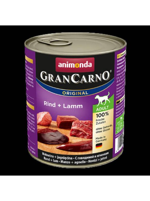 Animonda GranCarno Adult (marha,bárány) konzerv - Felnőtt kutyák részére (800g)