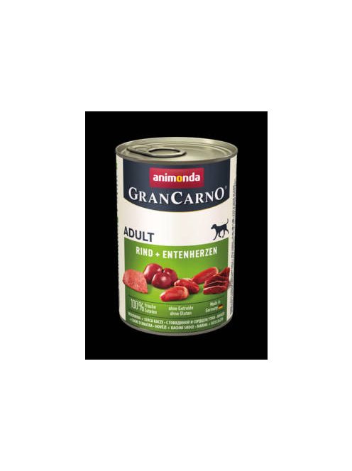 Animonda GranCarno Adult (marha,kacsaszív) konzerv - Felnőtt kutyák részére (400g)