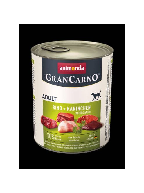 Animonda GranCarno Adult (nyúl,gyógynövény) konzerv - Felnőtt kutyák részére (800g)