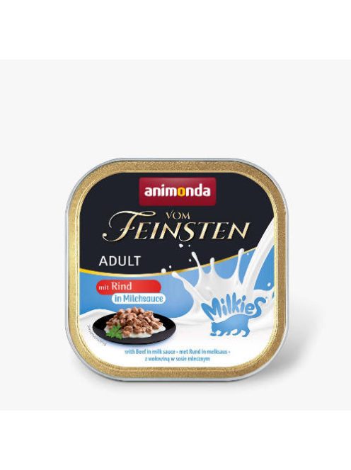 Animonda Vom Feinsten Adult mit Milkies-Sauce mit Rind in Milchsauce - nedvestáp (marha, tejszínes szósszal) macskák részére (100g)