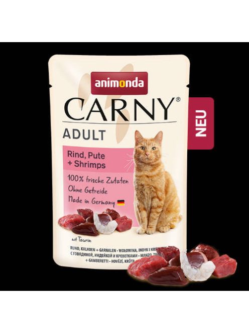 Animonda Carny Adult (marha,pulyka,garnélarák) alutasakos - Felnőtt macskák részére (85g)