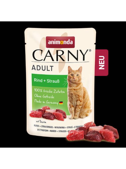 Animonda Carny Adult (marha,strucc) alutasakos - Felnőtt macskák részére (85g)