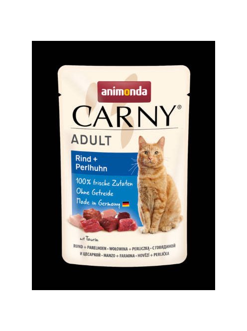 Animonda Carny Adult (marha,gyöngytyúk) alutasakos - Felnőtt macskák részére (85g)