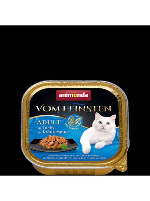 Animonda Vom Feinsten No Grain (lazac-gyógynövény mártással) alutálkás -Felnőtt macskák részére (100g)