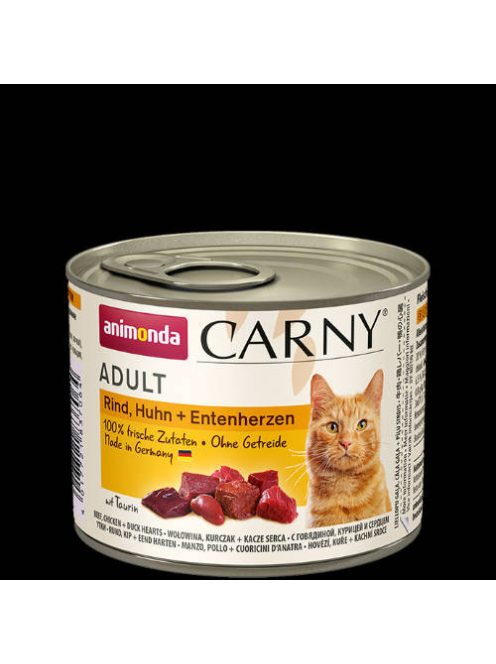 Animonda Carny Adult (marha,csirke,kacsaszív) konzerv - Felnőtt macskák részére (200g)