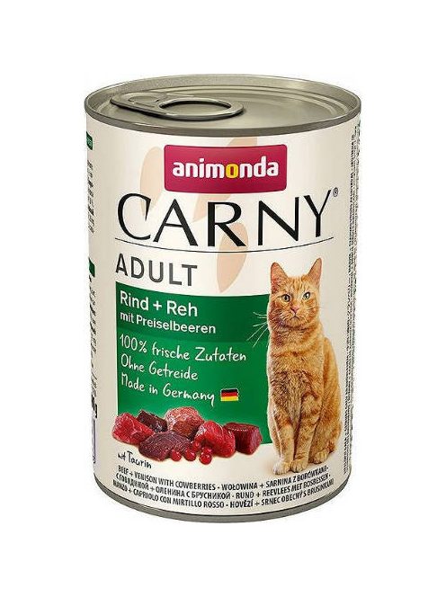 Animonda Carny Adult (marha,szarvas,áfonya) konzerv - Felnőtt macskák részére (400g)