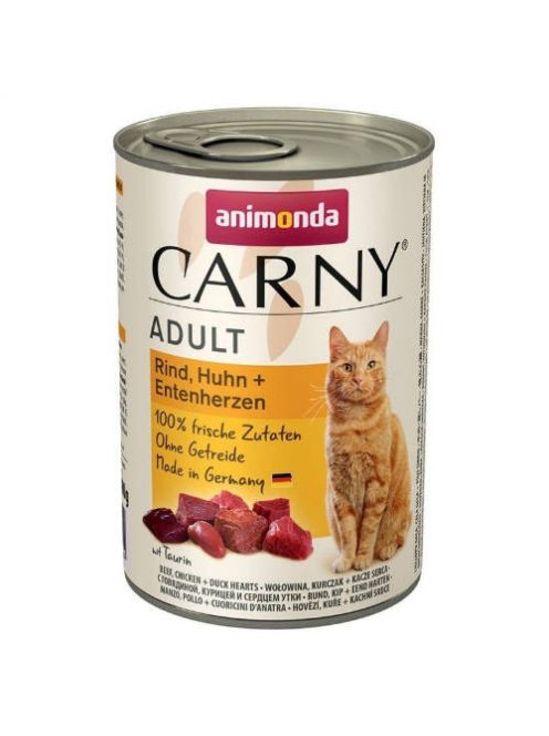 Animonda Carny Adult (marha,csirke,kacsaszív) konzerv - Felnőtt macskák részére (400g)