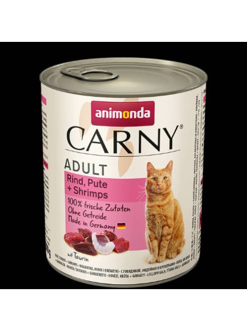 Animonda Carny Adult (marha,pulyka,garnélarák) konzerv - Felnőtt macskák részére (800g)
