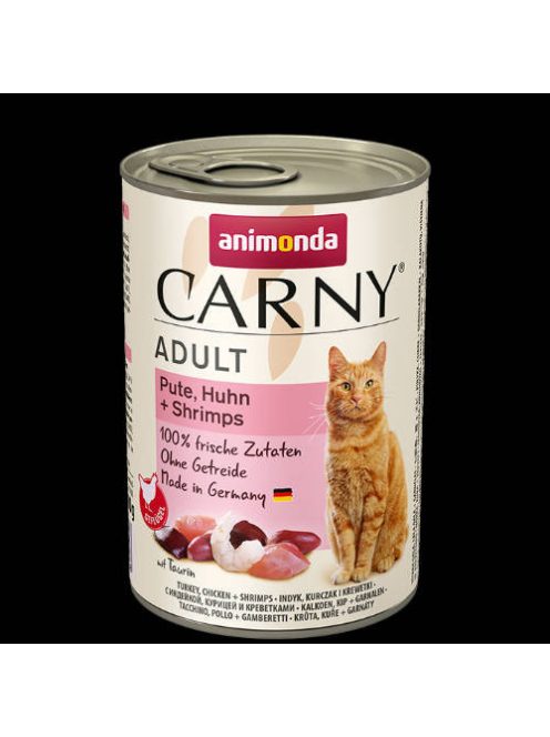 Animonda Carny Adult (csirke,pulyka,garnélarák) konzerv - Felnőtt macskák részére (400g)