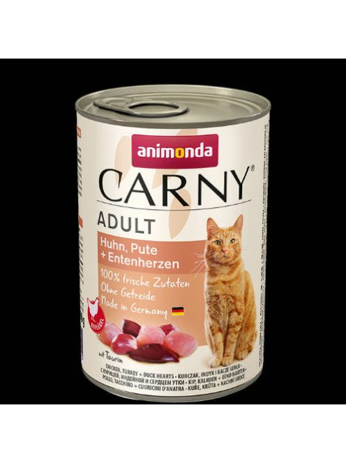 Animonda Carny Adult (csirke,pulyka,kacsaszív) konzerv - Felnőtt macskák részére (400g)